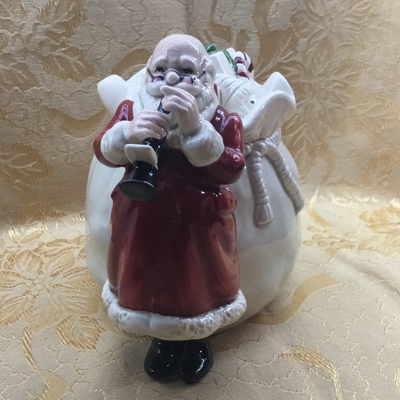 RARE Vintage Gibson Greeting Cards ~ Ceramic Santa Candy Dish w/ Original Box - Picture 2 of 12